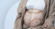 Makeover for pregnant women highlights their growing tummy.                              