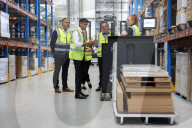 Prime Minister Rishi Sunak speaks at a PM Connect in IKEA