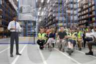 Prime Minister Rishi Sunak speaks at a PM Connect in IKEA