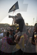 Streakers, heat seekers and all-star surprises: Saturday at Glastonbury 2023