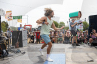 Joe Wicks gets the crowd exercising at Glastonbury 2023