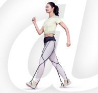 Rubber exoskeleton to help elderly and rehab patients to walk                     