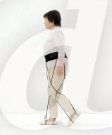 Rubber exoskeleton to help elderly and rehab patients to walk                     