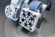 Personal air conditioner fits on the wrist like a watch.                      