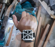 Personal air conditioner fits on the wrist like a watch.                      