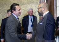 The Foreign Secretary James Cleverly meets the Prime Minister of Kosovo