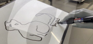 Advanced robot reveals arty new                 