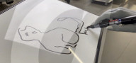 Advanced robot reveals arty new                 