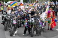 Pride in London parade, Park Lane to Trafalgar Square, London, UK.