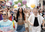 Pride in London parade, Park Lane to Trafalgar Square, London, UK.