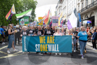 Pride in London parade, Park Lane to Trafalgar Square, London, UK.