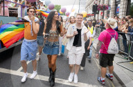 Pride in London parade, Park Lane to Trafalgar Square, London, UK.