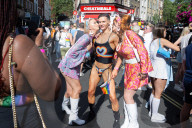 Pride in London parade, Park Lane to Trafalgar Square, London, UK.