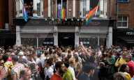 Pride in London parade, Park Lane to Trafalgar Square, London, UK.