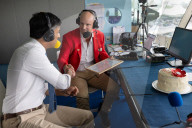 Prime Minister Rishi Sunak speaks to Test Match Special at Lord's