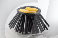 Rocking chair with 68 legs inspred by sea urchin.                             