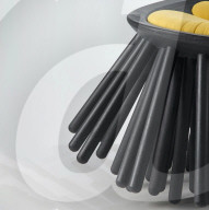 Rocking chair with 68 legs inspred by sea urchin.                             