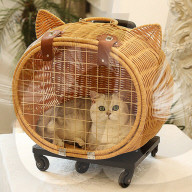 Cat trolley puts puss on wheels.                       