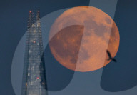 Supermoon over London, UK.