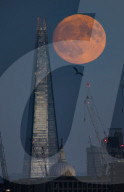 Supermoon over London, UK.