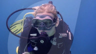 Underwater reading glasses bring the deep into focus.              