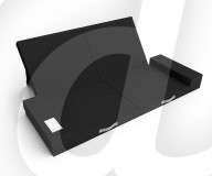 Foldable couch for comfy outdoors living.                 