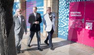 HRH The Duke of Edinburgh opens Fusebox, a new creative space for young people in Kingston at FUSEBOX, Kingston upon Thames, UK.