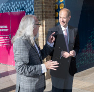 HRH The Duke of Edinburgh opens Fusebox, a new creative space for young people in Kingston at FUSEBOX, Kingston upon Thames, UK.