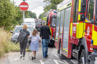 Car crashes into school in Wimbledon Common, London, UK.