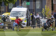 Car crashes into school in Wimbledon Common, London, UK.