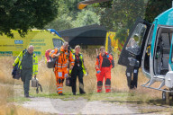 Car crashes into school in Wimbledon Common, London, UK.