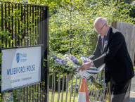 Car crashes into school in Wimbledon Common in London, UK.