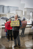 Renters protest against 'rampant profiteering' outside landlords' convention
