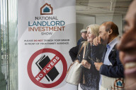 Renters protest against 'rampant profiteering' outside landlords' convention