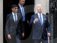 Joe Biden visits Rishi Sunak at 10 Downing Street, London, UK.