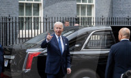 Joe Biden visits Rishi Sunak at 10 Downing Street, London, UK.