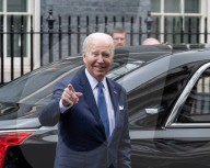 Joe Biden visits Rishi Sunak at 10 Downing Street, London, UK.