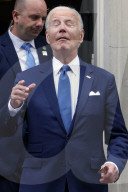 Rishi Sunak Greets Joe Biden To No10 Downing Street in London, UK.