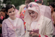 It's a Barbie world: film fans queue for London premiere