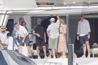 PEOPLE - Sylvester Stallone et sa femme Jennifer Flavin se promenent sur le port de St Tropez