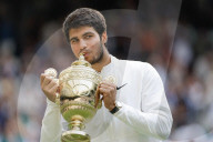 Wimbledon 2023 men's singles final in London, UK.