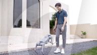 Robot dog is an acrobatic pet.                          