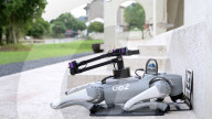 Robot dog is an acrobatic pet.                          