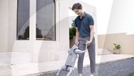 Robot dog is an acrobatic pet.                          