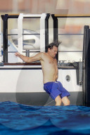 Leonardo DiCaprio and Tobey Maguire in St Tropez