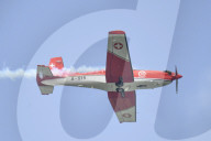 NEWS -  Die Schweizer PC-7-Kunstflugstaffel am Himmel beim Finale der Swiss Open Gstaad