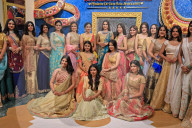 FEATURE - Models posieren für die "Miss Rajasthan 2023" im Khazana Mahal in Jaipur