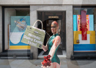 PETA protest outside Hermes, New Bond Street, London, UK