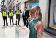 PETA protest outside Hermes, New Bond Street, London, UK
