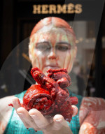 PETA protest outside Hermes, New Bond Street, London, UK